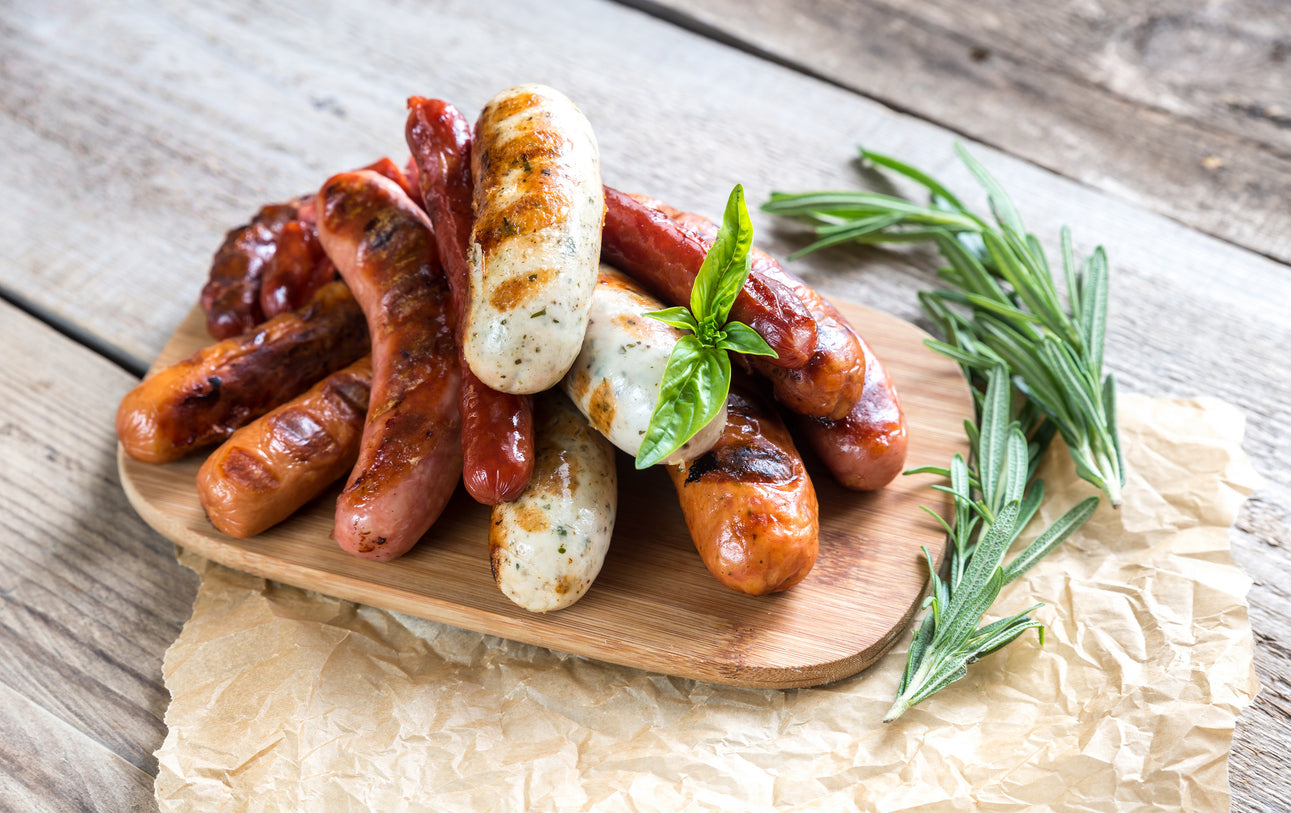 SAUSAGE SAMPLER-(Bratwurst, Knockwurst, Weisswurst)