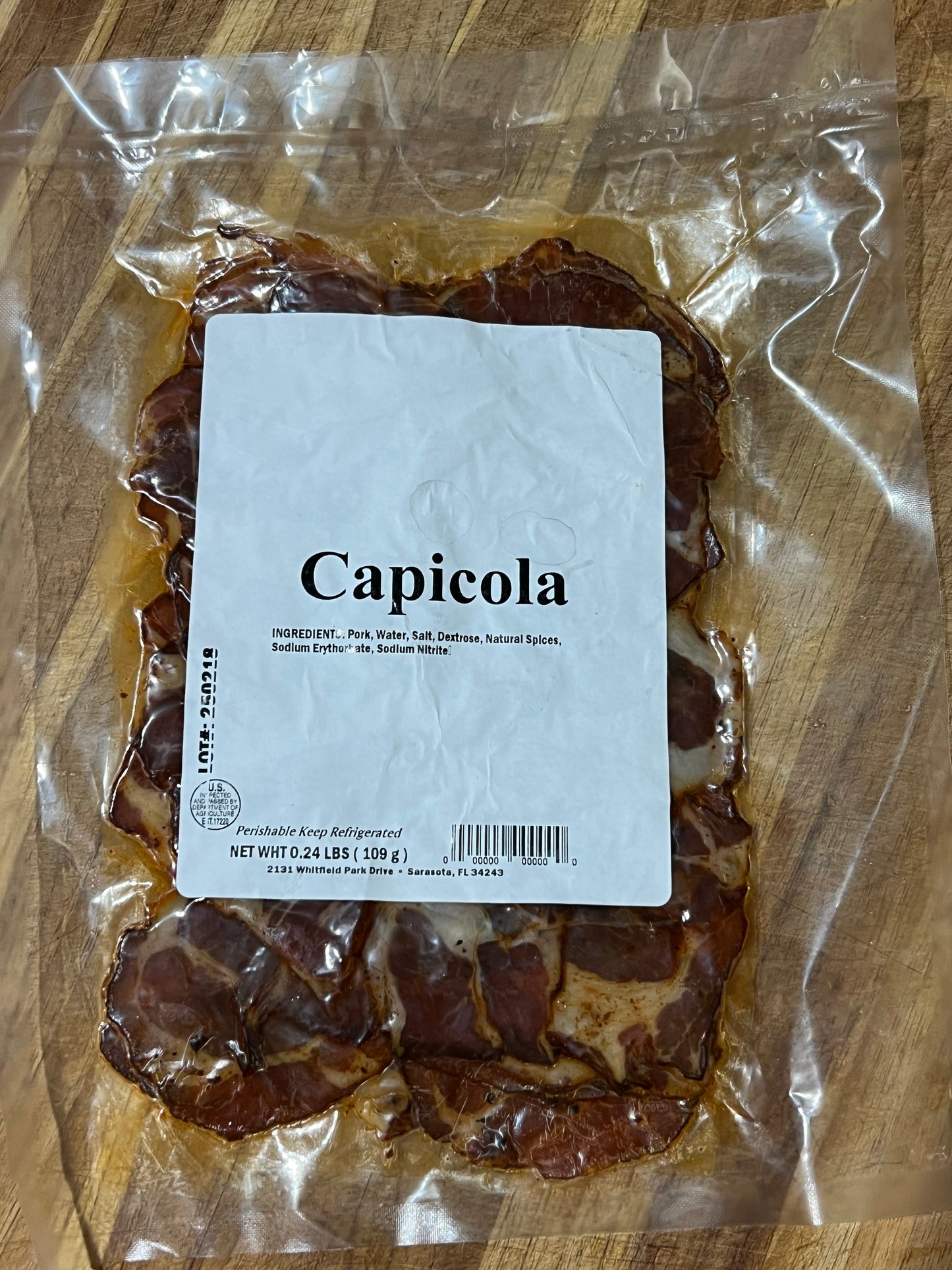 Capicola-sliced