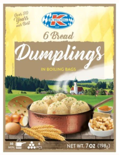 Dr. Willi Knoll Bread Dumplings in cooking bag